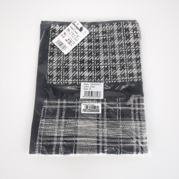 Desigual Women's Kape Black Herringbone Plaid Stetch Mini Skirt - Size L - NWT - Picture 7 of 15